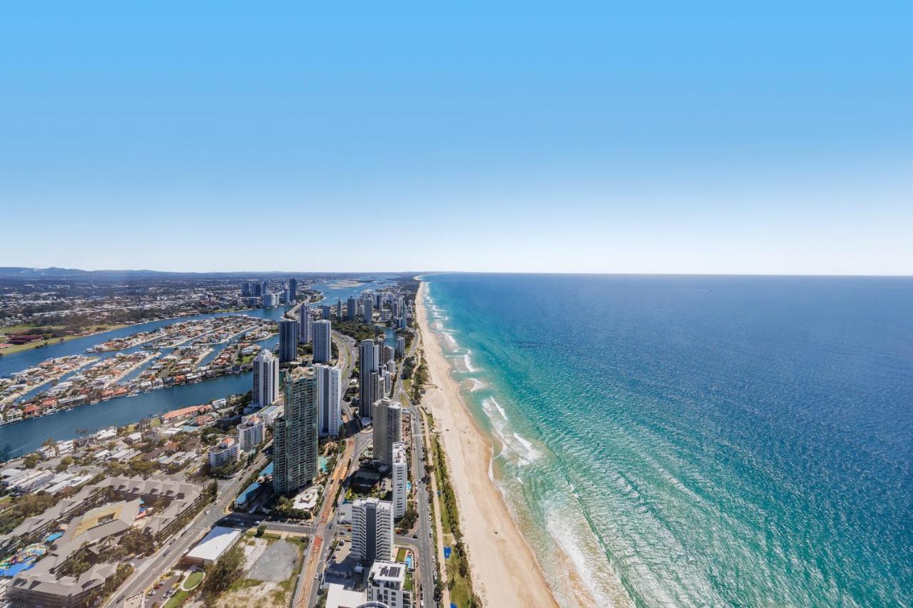 גולד קוסט Meriton Suites Surfers Paradise מראה חיצוני תמונה Aerial view of the Gold Coast, 2018